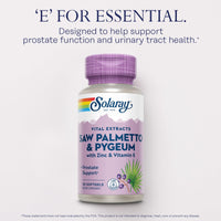 Thumbnail for SOLARAY Saw Palmetto and Pygeum - Saw Palmetto for Men w/Pygeum Bark, Zinc, Vitamin E, Pumpkin Seed Oil - Prostate Supplements for Men w/Beta Sitosterol - 60-Day Guarantee - 30 Servings, 30 Softgels