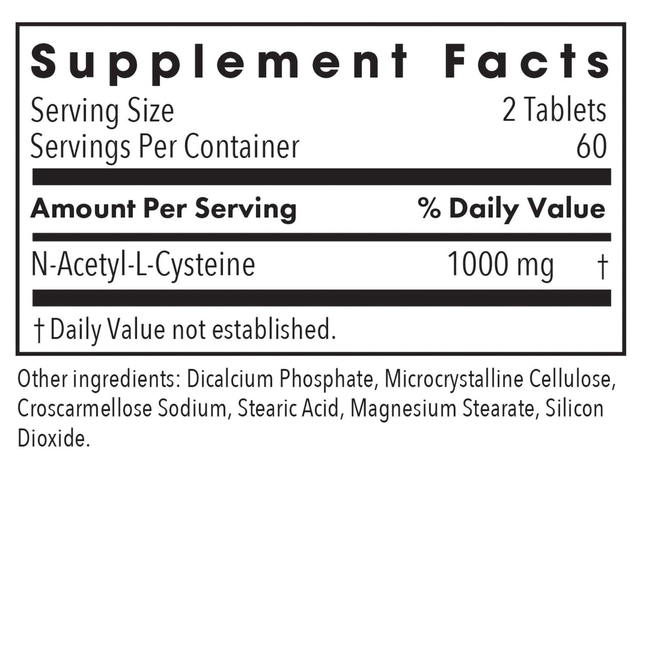 Allergy Research Group NAC Supplement - N-Acetyl-L-Cysteine, Glutathione Precursor, Supports Immune Function, Healthy Mucus Clearance, Free Form Amino Acid, Hypoallergenic - 120 Count