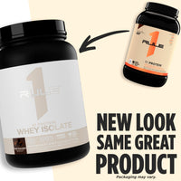 Thumbnail for Rule 1 Naturally Flavored R1 Protein Whey Isolate - Clean Formula with 25g Protein & 6g BCAA Exclusively Isolated & Hydrolyzed Sources for Workout Recovery (4.3 Pounds, Dark Chocolate)