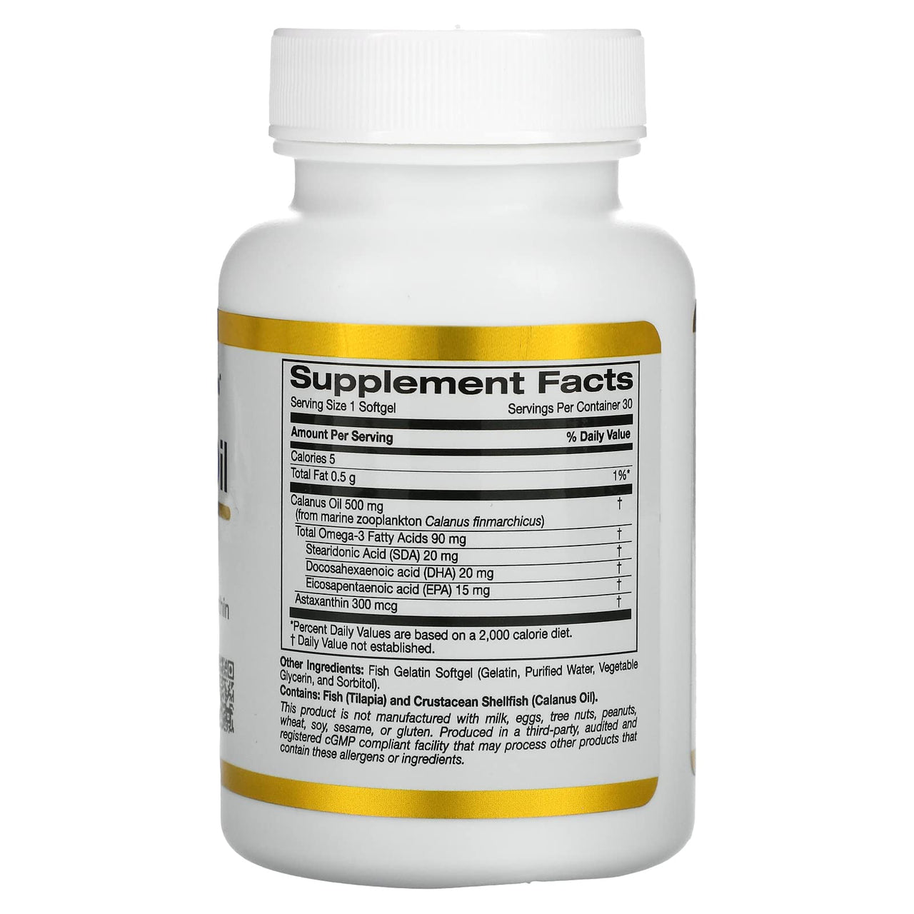 Calanus Oil, 500 mg, 30 Fish Gelatin Softgels, California Gold Nutrition