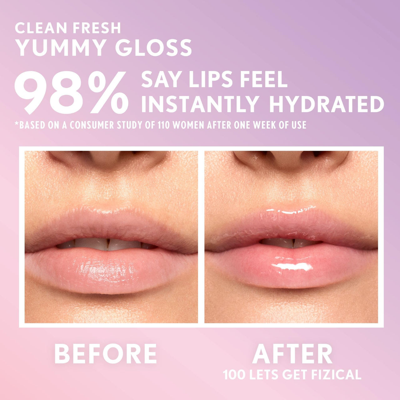 COVERGIRL Clean Fresh Yummy Lip Gloss, Sheer, Natural Scents, Vegan Formula - 100 Let's Get Fizzical, 0.33 fl oz