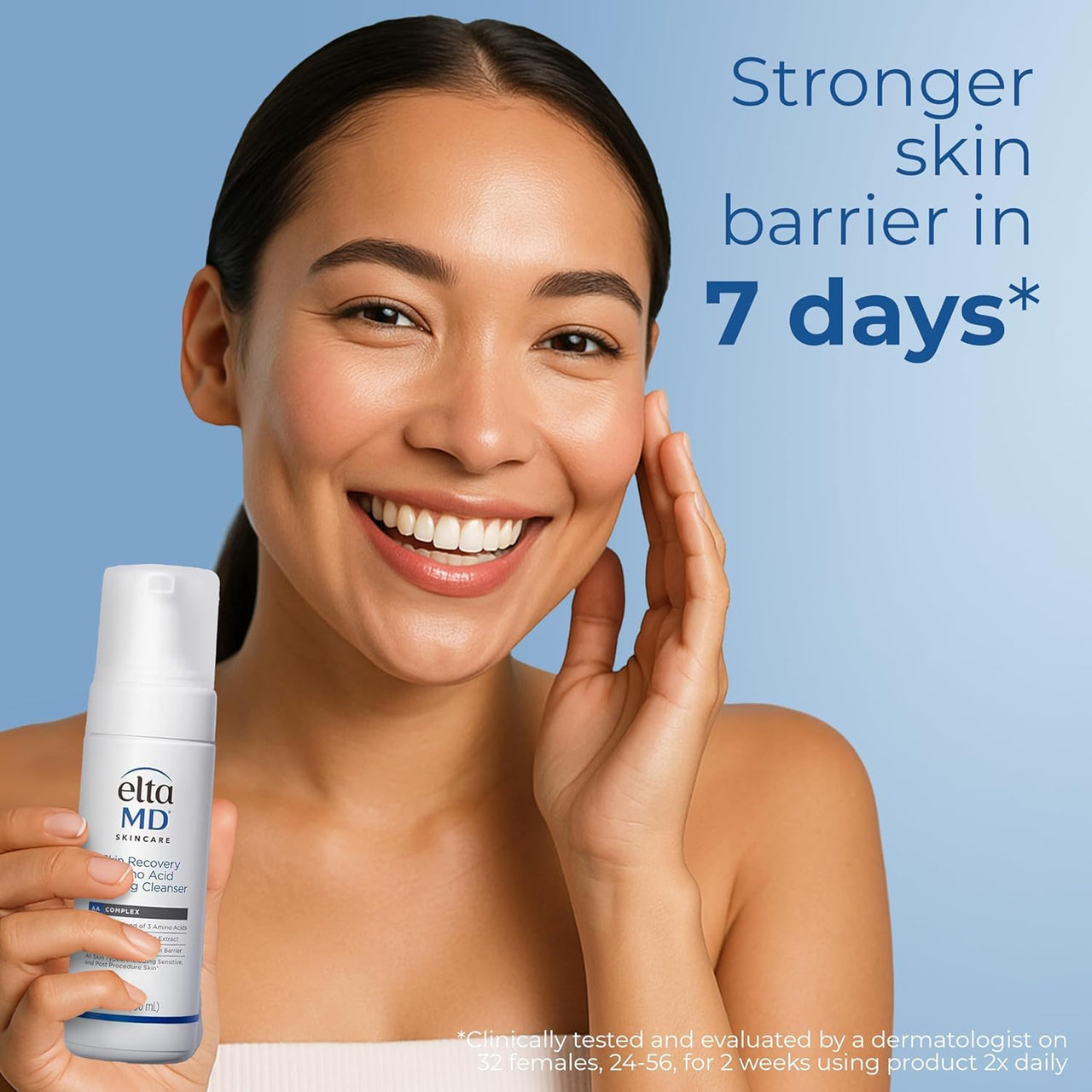 EltaMD Skin Recovery Amino Acid Foaming Facial Cleanser, Gentle Face Cleanser for Sensitive Skin, 1.0 Fl Oz