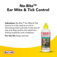 Thumbnail for Durvet 011-1165 No-Bite Flea & Tick Ear Mite Control, 4 oz
