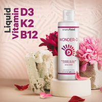 Thumbnail for Codeage Liposomal Wonder-D, Vegan Cholecalciferol Vitamin D3 1000 IU Liquid Drops Supplement, Plant-Based Vitamins B12 & K2, Non-GMO Sunflower Phospholipids, Vitamin E, Mixed Berry Flavor, 7.6 fl oz