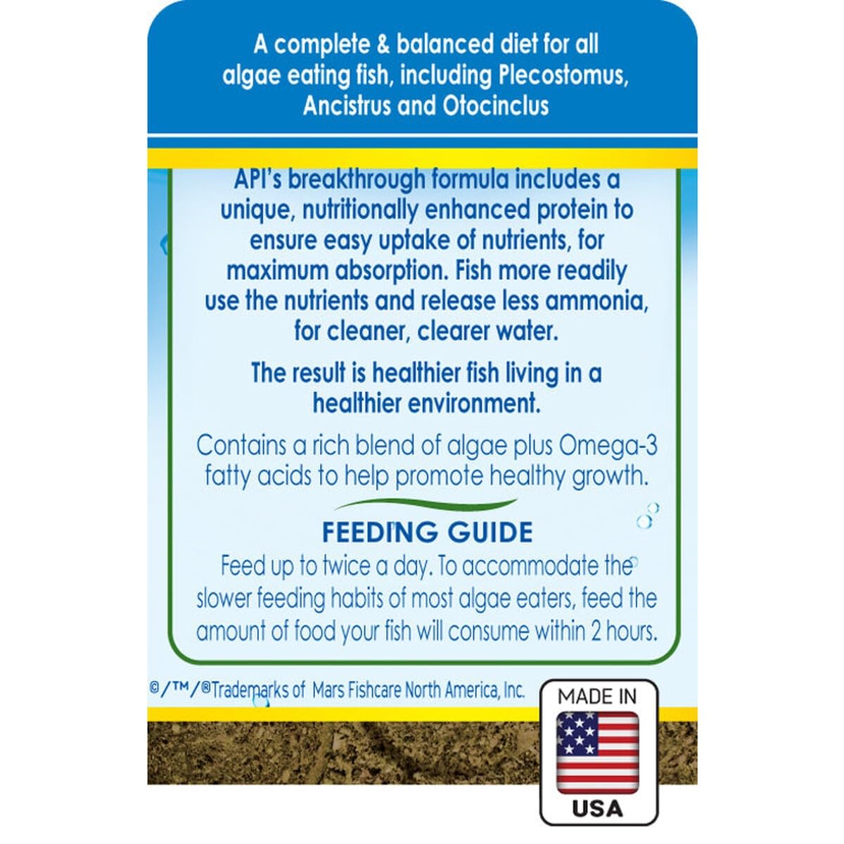 API ALGAE EATER WAFERS Algae Wafer Fish Food 3.7-Ounce Container