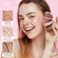 Thumbnail for Kaja 3-in-1 Blendable Sculpting Trio - Play Bento | with Mango Seed Butter, Cream Bronzer, Powder Blush, and Highlighter, 00 Sugar Cookie