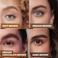 Thumbnail for Kosas Brow Pop - Longwear Eyebrow Makeup, Dual-Sided Defining Pencil with Castor Oil for Soft, Natural Look of Real Hair - Medium Brown