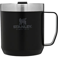 Thumbnail for Stanley Stay-Hot Camp Mug 12 oz | Press Fit Drink Through Lid | Cup for Coffee, Tea and Drinks | Insulated Stainless Steel Coffee Mug | BPA-Free | Matte Black