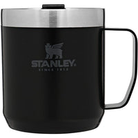 Thumbnail for STANLEY Stay-Hot Camp Mug 12 oz | Press Fit Drink Through Lid | Cup for Coffee, Tea and Drinks | Insulated Stainless Steel Coffee Mug | BPA-Free | Matte Black