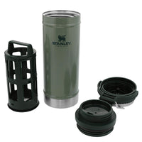 Thumbnail for Stanley Travel Mug with Integrated French Press 16 oz | 5 Minute Brew, 4 Hours Hot,Leakproof Lid | Mesh Filter for Coffee Grounds | Insulated Stainless Steel Coffee Maker | BPA-Free | Hammertone Green