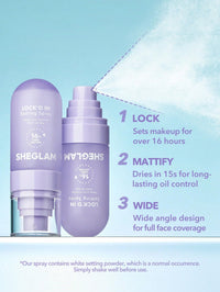 Thumbnail for SHEGLAM Lock'd In Setting Spray Mattifying Effect Quick-Drying Long Lasting Makeup Locking Spray Oil-Control Non-Greasy Makeup Setting-Purple