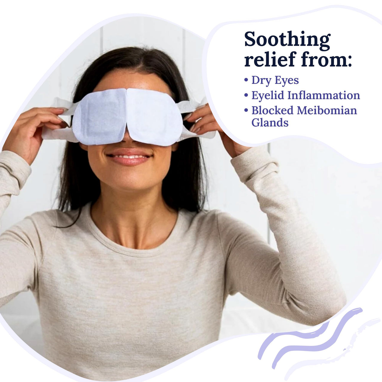 CorneaCare Rest: Self Heating Warm Compress for Dry Eyes | Heated Eye Mask for Fast Relief | Steam Mask for Stye Care | No Microwave or Washcloth Needed | Travel Ready Warm Compress | 30 Count