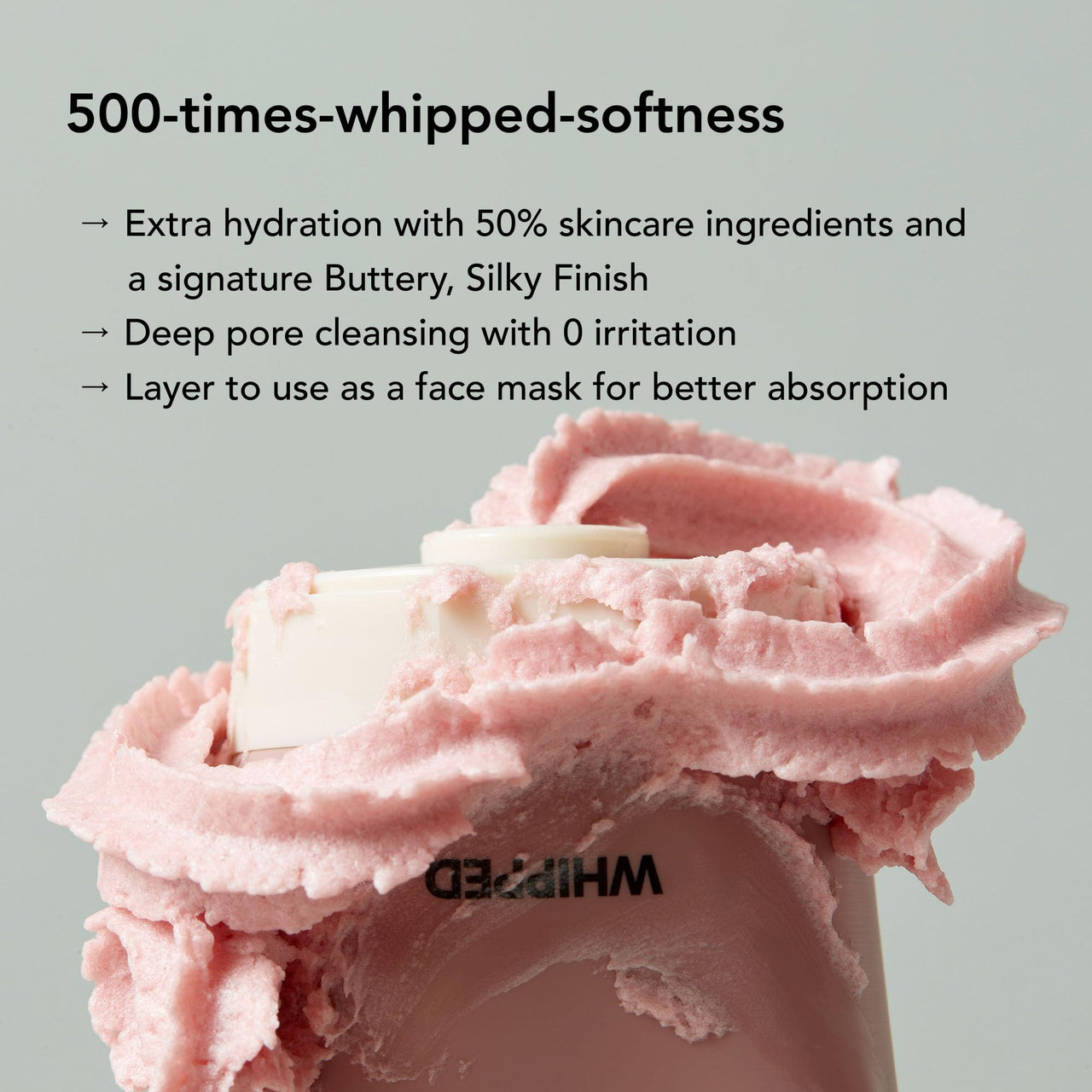 Whipped Korean Skincare Face Wash, Deep Cleansing Vegan Facial Cleanser for Oily Skin and Pore Care with Niacinamide, Hyaluronic Acid, Ceramide, Mugwort & Teatree, Doubles as a Face Mask, 4.5 oz