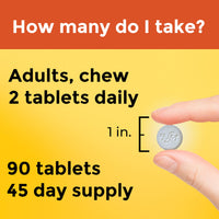 Thumbnail for Nature Made Extra Strength Dosage Chewable Vitamin C 1000 mg per serving, Vitamin C Chewable Dietary Supplement for Immune Support, 90 Tablets, 45 Day Supply