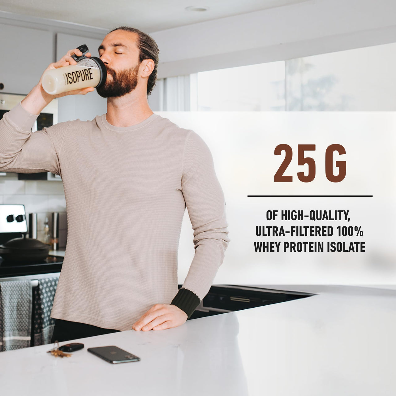 Isopure Low Carb 100% Pure Whey Isolate Protein Powder, Lactose Free, Gluten Free, With Vitamins, Dutch Chocolate, 25g Protein Per Serving, 1 Lb, 14 Servings (Packaging May Vary)