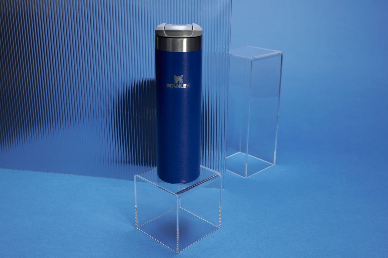 Stanley AeroLight Transit Bottle 20 oz | Locking Drink Through Lid | Leak Resistant Water Bottle or Coffee Travel Mug | Lightweight Insulated Stainless Steel | BPA-Free | Lapis Glimmer