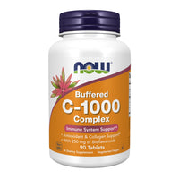 Thumbnail for NOW Supplements, Vitamin C-1000 Complex with 250 mg of Bioflavonoids, Buffered, Antioxidant Protection*, 90 Tablets