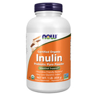 Thumbnail for NOW Foods Supplements, Inulin Prebiotic Pure Powder, Certified Organic, Non-GMO Project Verified, Intestinal Support*, 1-Pound