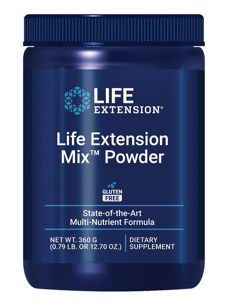 Life Extension Mix™ Powder, high Potency, Advanced Vitamin, Mineral, Fruit & Vegetable Formula, Vitamin B, C, D, E, Magnesium, for Whole-Body Health, Healthy Aging, Gluten-Free, 12.70 oz