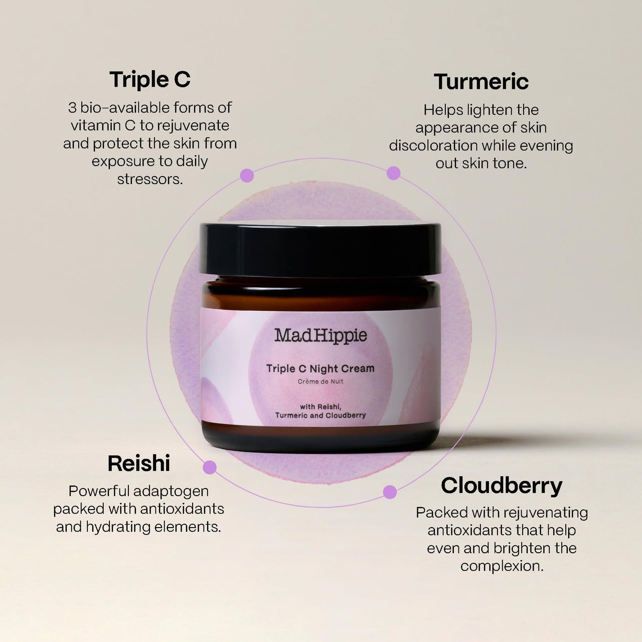 Mad Hippie Skin Brightening Kit – Vitamin C Serum, AHA Exfoliating Peel + Triple C Night Cream, Travel Essentials