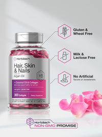 Thumbnail for Horbäach Hair Skin and Nails Vitamins | 300 Softgels | with Biotin and Collagen | Infused with Argan Oil and Coconut Oil | Non-GMO, Gluten Free Supplement