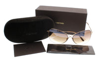 Thumbnail for Tom Ford Butterfly Sunglasses TF250 Colette 28F Rose Gold FT0250