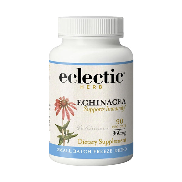 Eclectic Institute Raw Fresh Freeze-Dried Non-GMO Echinacea Purpurea Root | Immune Support | 90 CT (360 mg)