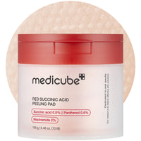 Thumbnail for Medicube Red Succinic Acid Panthenol Facial Peeling Pads - Exfoliating Toner Pads for Breakout-Prone Skin with Niacinamide, AHA, BHA, and Soothing Panthenol - Non-Comedogenic