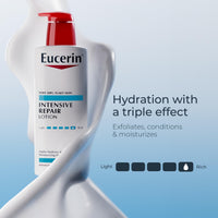 Thumbnail for Eucerin Intensive Repair Body Lotion for Dry Skin with Alpha Hydroxy, Body Moisturizer for Very Dry Skin, Moisturizes, Exfoliates and Conditions, Fragrance Free and Paraben Free, 16.9 Fl Oz Bottle