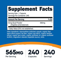 Thumbnail for Nutricost Dong Quai 565mg, 240 Capsules (Angelica Sinensis) - Vegetarian Caps, Non-GMO, Gluten Free