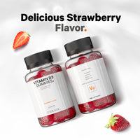 Thumbnail for Codeage Vitamin D3 Gummy Vitamins, Vitamin D3 5000 IU Gummies Cholecalciferol 125 mcg - 2-Month Supply - Soft Pectin-Based, Animal Gelatin-Free Vitamins Gummy, Strawberry, Gluten-Free - 60 Gummies