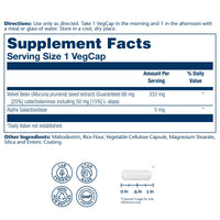 Thumbnail for SOLARAY Dopabean 333mg - Mucuna Pruriens L-Dopa - Wellness Support Supplement - Velvet Beans Seed Extract with 15% L Dopa Plus Alpha Galactosidase - Enteric Coated, 60-Day Guarantee - 60 Servings