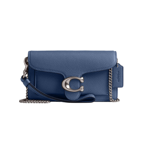 Coach Polished Pebble Tabby Wristlet, Sky Blue