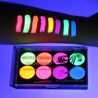 Thumbnail for MEICOLY Neon Face Paint,UV Blacklight Glow Face Paint,8 Bright Colors Neon Fluorescent Rave Body Paint Palette,Water Activated Eyeliner,Water Based Glow In The Dark Halloween Washable for Kids Adults