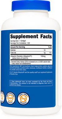 Thumbnail for Nutricost Ubiquinol Softgels (120 Softgels | 100 mg Per Serving) - Superior Absorption Antioxidant | Active Form of CoQ10 - Gluten Free, Non-GMO