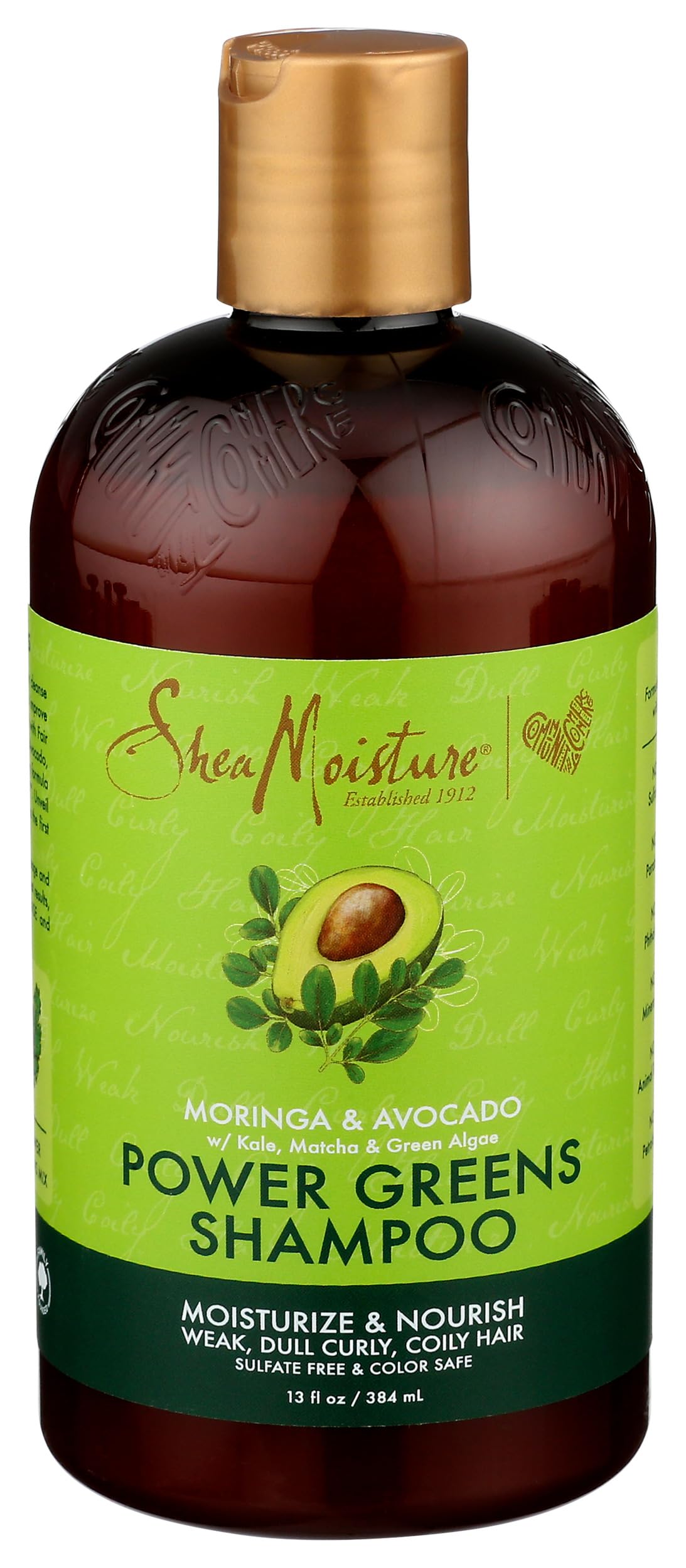 SHEA MOISTURE Moringa Avocado Power Greens Shampoo, 13 FZ