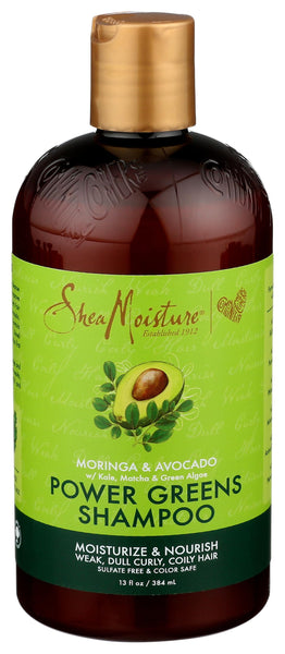 SHEA MOISTURE Moringa Avocado Power Greens Shampoo, 13 FZ