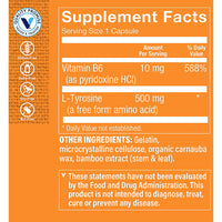 Thumbnail for The Vitamin Shoppe L-Tyrosine 500mg - Mental Focus & Stress Support | Free-Form Amino Acid | 300 Capsules | Cognitive Health