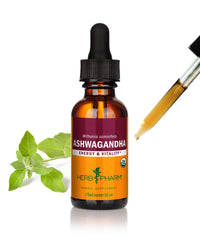 Thumbnail for Herb Pharm Certified Organic Ashwagandha Extract for Energy and Vitality, Grain, Organic Cane Alcohol, 1 Ounce