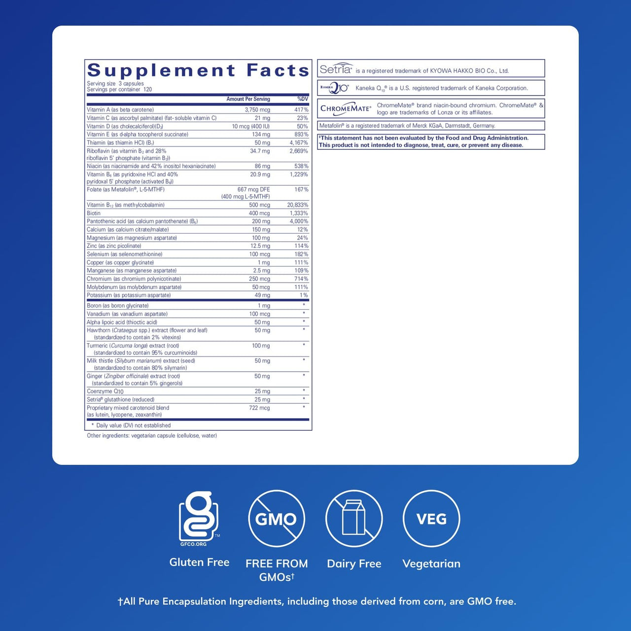 Pure Encapsulations UltraNutrient - Minerals & Multivitamins - Supports Liver & Heart Health* - Supplement for Antioxidants - with Vitamin C, CoQ10 - Non-GMO * Gluten-Free - 360 Capsules