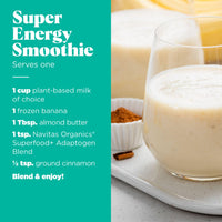 Thumbnail for Navitas Organics Superfood+ Adaptogen Blend for Stress Support (Maca + Reishi + Ashwagandha), 6.3oz Bag, 30 Servings — Organic, Non-GMO, Vegan, Gluten-Free, Keto & Paleo.