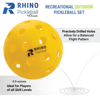 Thumbnail for Champion Sports Outdoor Pickleball Balls - Official Size Outdoor Pickleballs - Yellow Pickleball Ball Set for Outdoor Courts - 6 Pack
