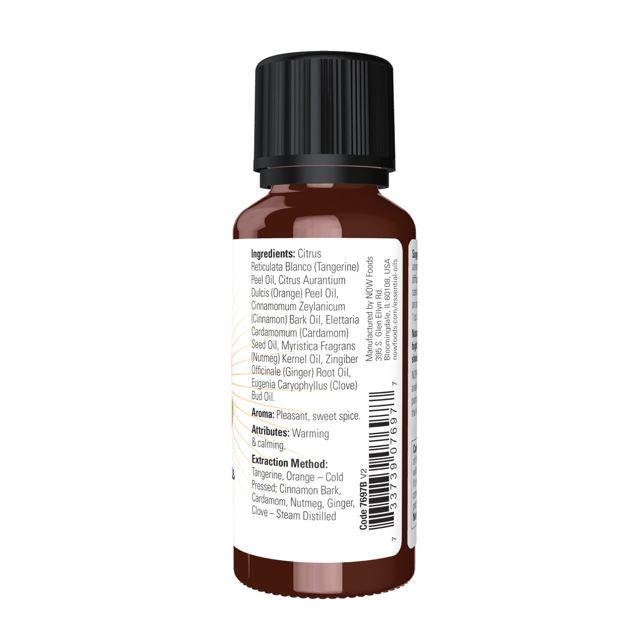 NOW Essential Oils, Pumpkin Spice Oil Blend, Pleasant Sweet Spice Scent With Warm and Calming Attributes, 1-Ounce