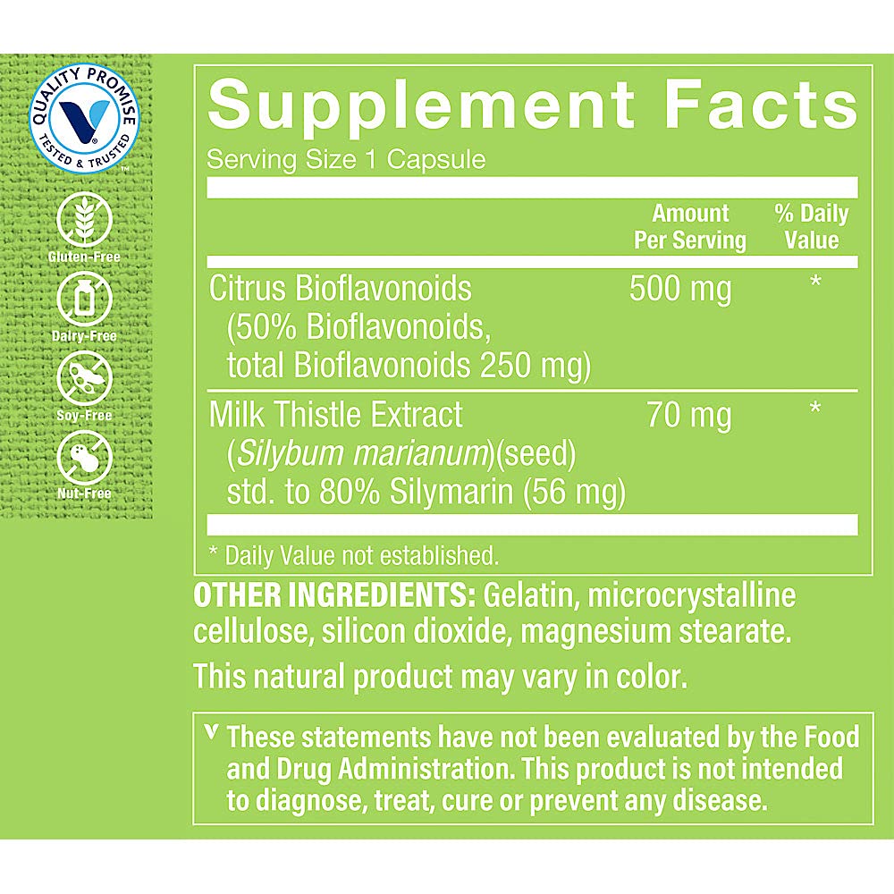 The Vitamin Shoppe Milk Thistle 70MG - Liver Health Support, Detoxification & Antioxidant Protection (100 Capsules)