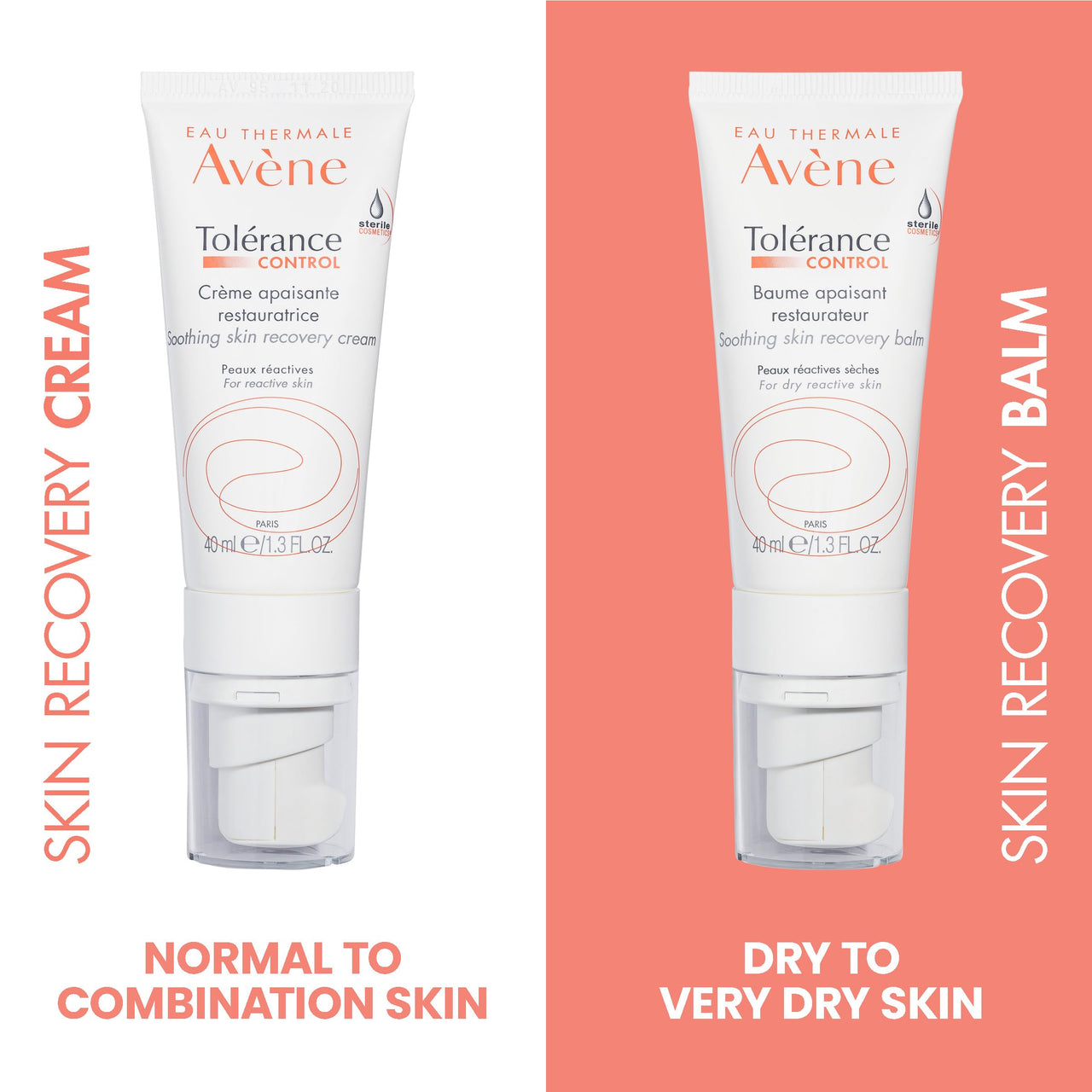 Avène Tolerance Control Soothing Skin Recovery Balm (previously Skin Recovery Cream Rich) New & Improved, Hypersensitive Dry Skin Moisturizer, No Preservative, Non-comedogenic, 1.3 Fl Oz