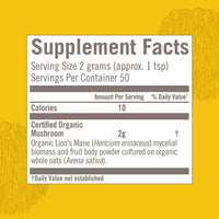 Thumbnail for Om Organic Mushroom Superfood Powder, Lions Mane, 3.5 Ounce (50 Servings) (Тwo Рack)