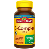 Thumbnail for Nature Made B Complex Supplement, Vitamin B Complex With Vitamin C for Immune System Support, 100 Caplets, 100 Day Supply