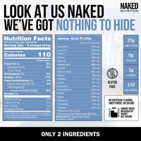 Thumbnail for Naked 3LB Non-GMO Egg White Protein Supplement Powder, Unflavored, No Additives, Paleo, Dairy Free, Gluten Free, Soy Free – 25g Protein, 44 Servings, 3 pounds