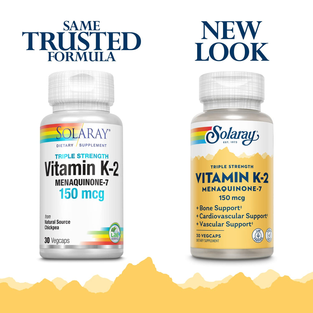 Solaray Triple Strength Vitamin K-2 as MK-7 150 mcg - Vitamin K2 MK7 Supplement for Bone Health Support, Pure Vit K2 as Menaquinone for Women and Men - 30 Vegan Capsules
