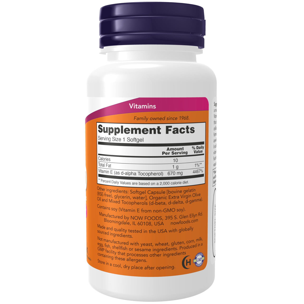 NOW Foods Supplements, Vitamin E-1,000 IU Mixed Tocopherols, Antioxidant Protection*, 50 Softgels